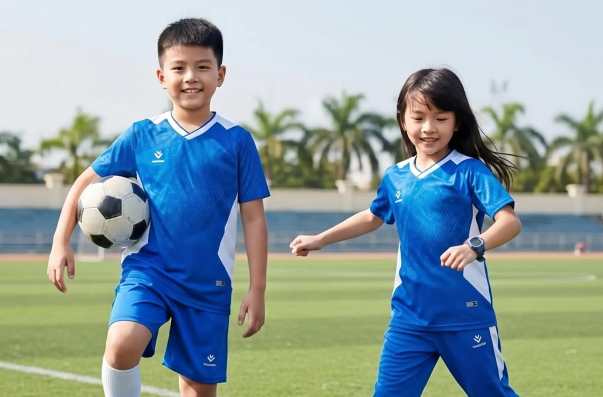 Children enjoying sports activities
